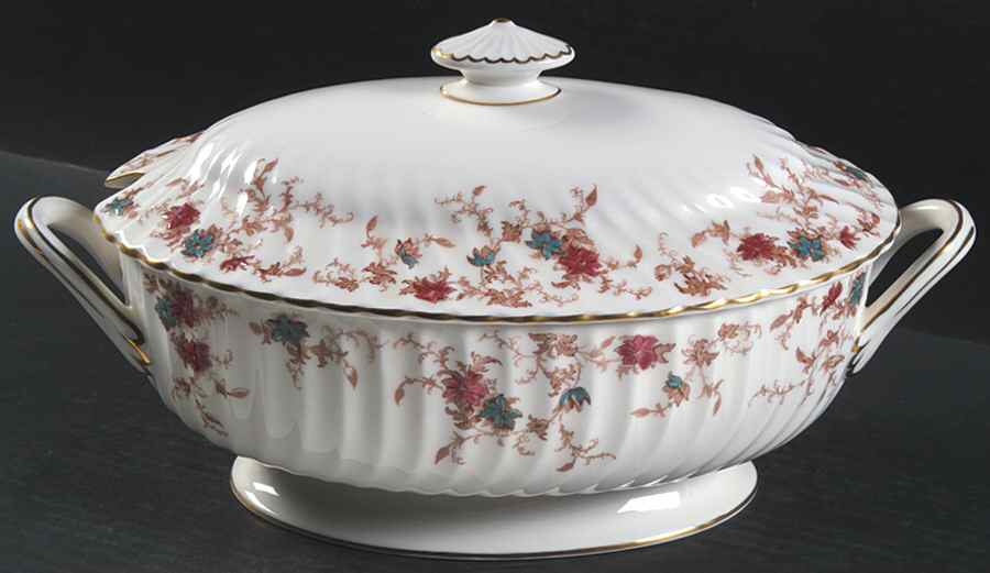 Ancestral (GLOBE BACKSTAMP) Tureen &  Lid by Minton-1