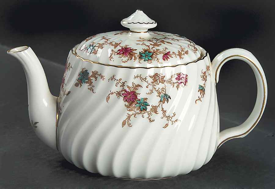 Ancestral (GLOBE BACKSTAMP) Small Teapot & Lid by Minton-1