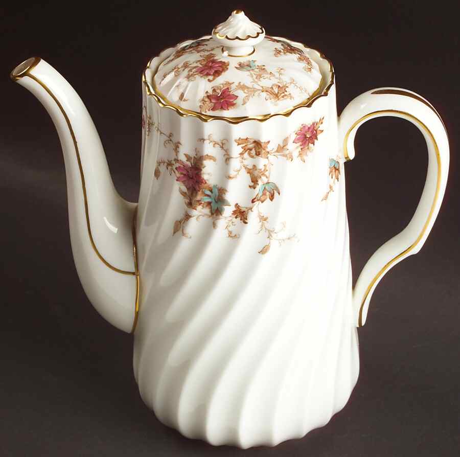 Ancestral (GLOBE BACKSTAMP) Mini Coffee Pot & Lid by Minton-1