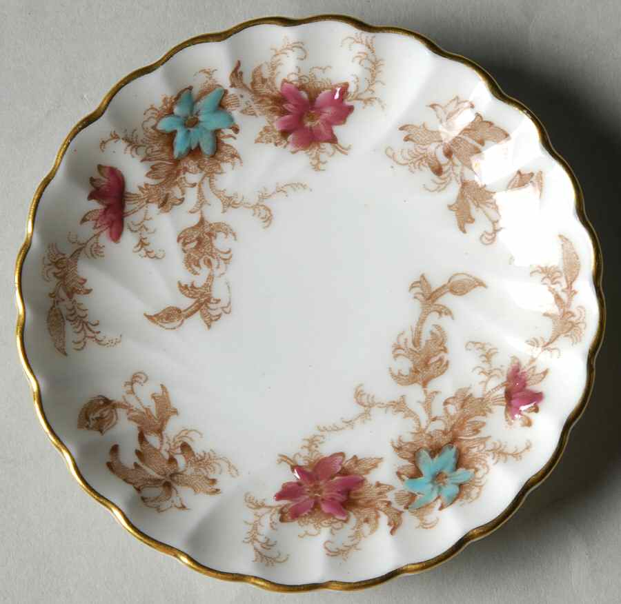Ancestral (GLOBE BACKSTAMP) Butter Pat by Minton-1