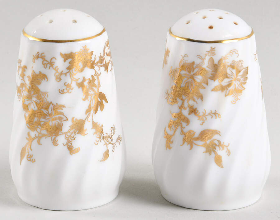 Ancestral Gold Salt & Pepper Set by Minton-1
