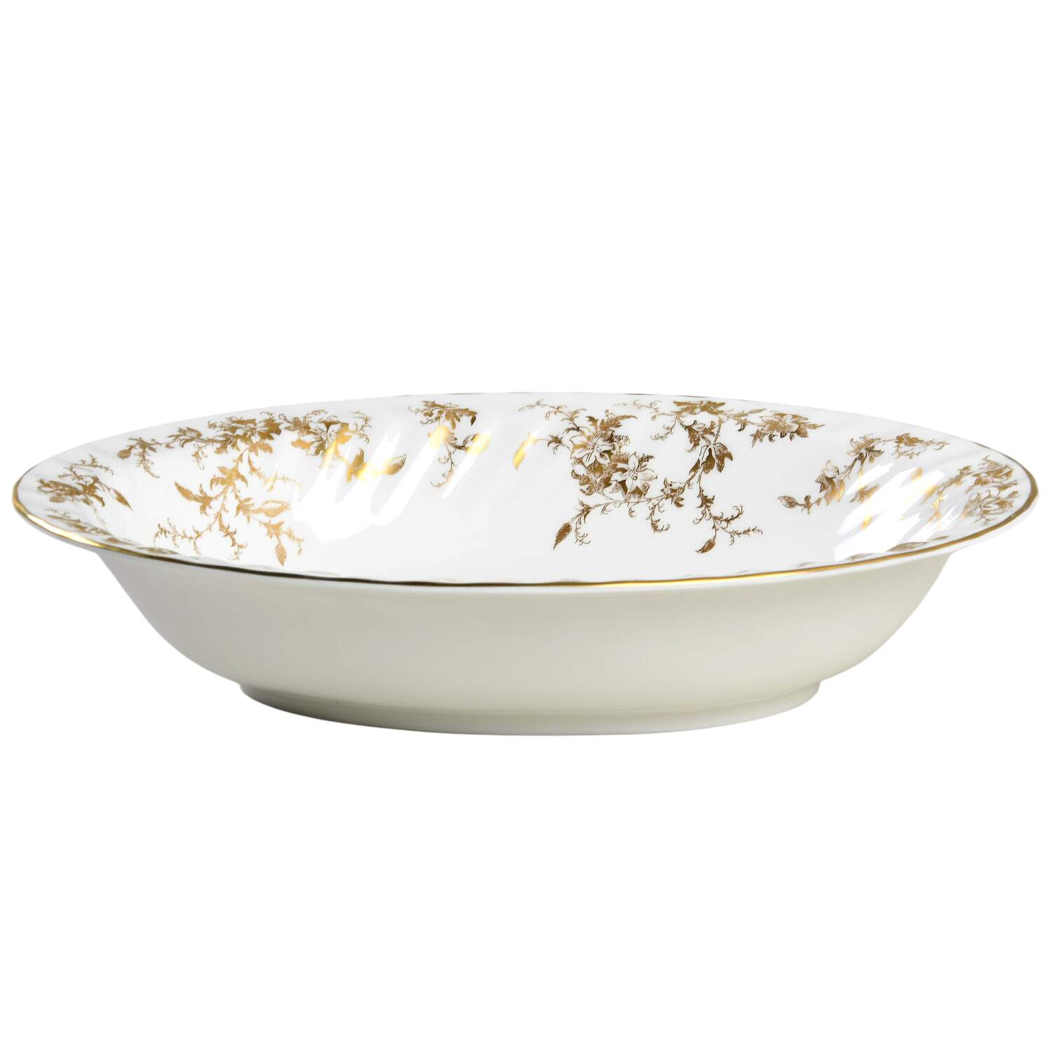 Ancestral Gold 10" Oval Vegetable Bowl by Minton-1