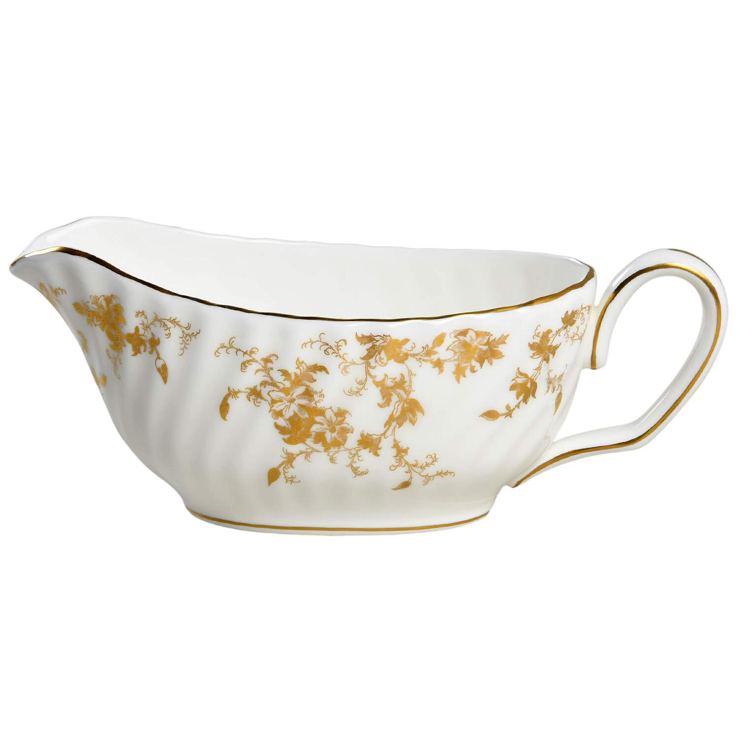Ancestral Gold Gravy Boat by Minton-1