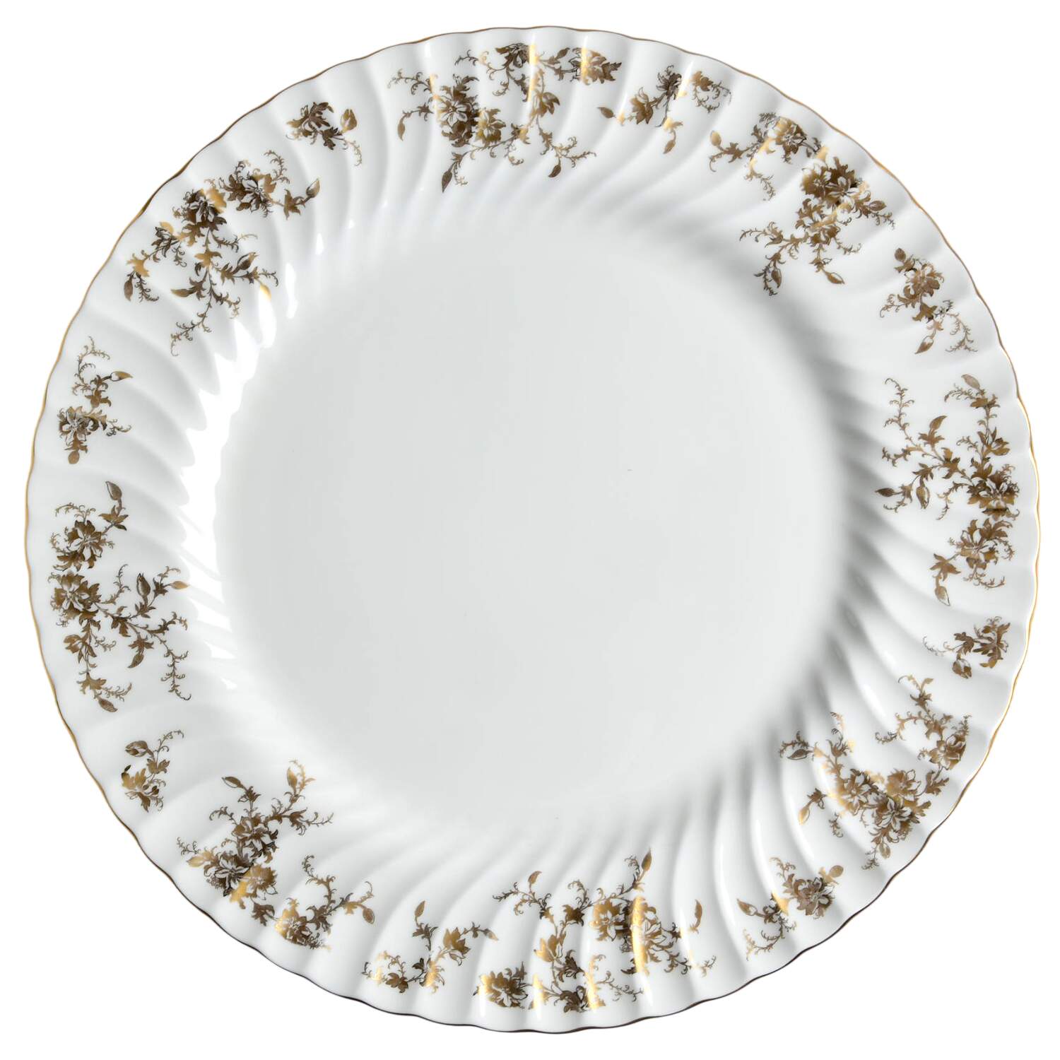 Ancestral Gold 15" Chop Plate (Round Platter) by Minton-1