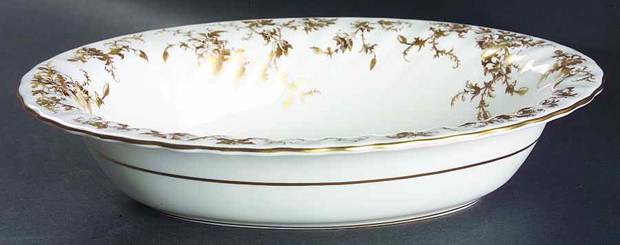 Ancestral Gold 10" Oval Vegetable Bowl by Minton-1