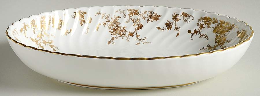 Ancestral Gold 10" Oval Vegetable Bowl by Minton-1