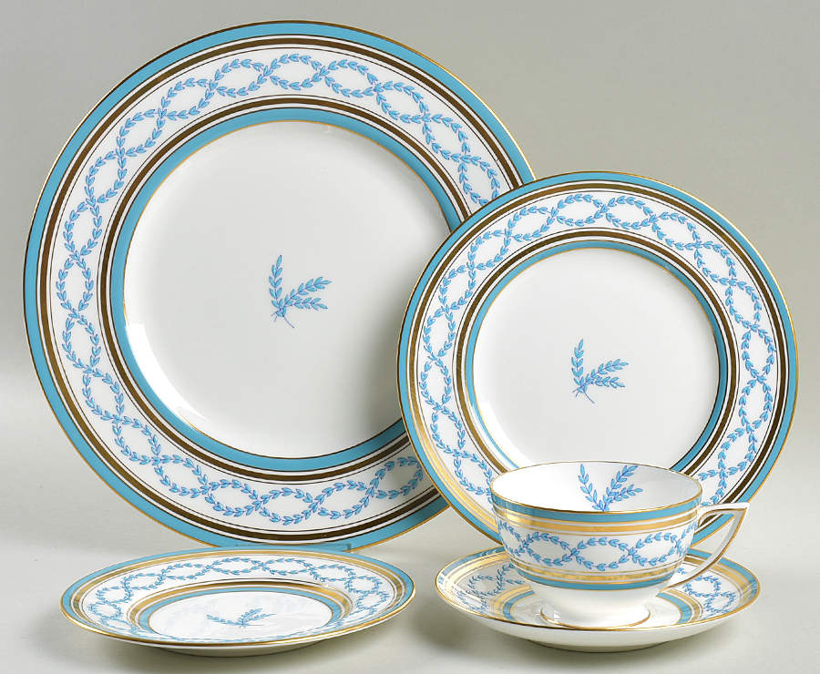 Antoinette Aqua 5 Piece Place Setting by Minton-1