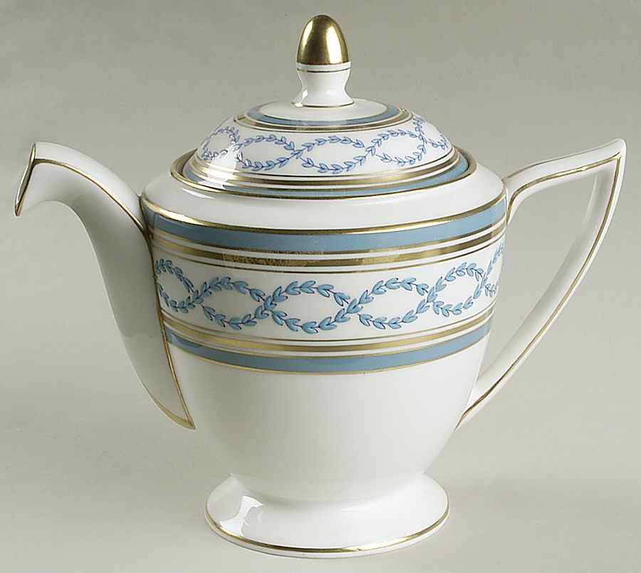 Antoinette Aqua Teapot & Lid by Minton-1