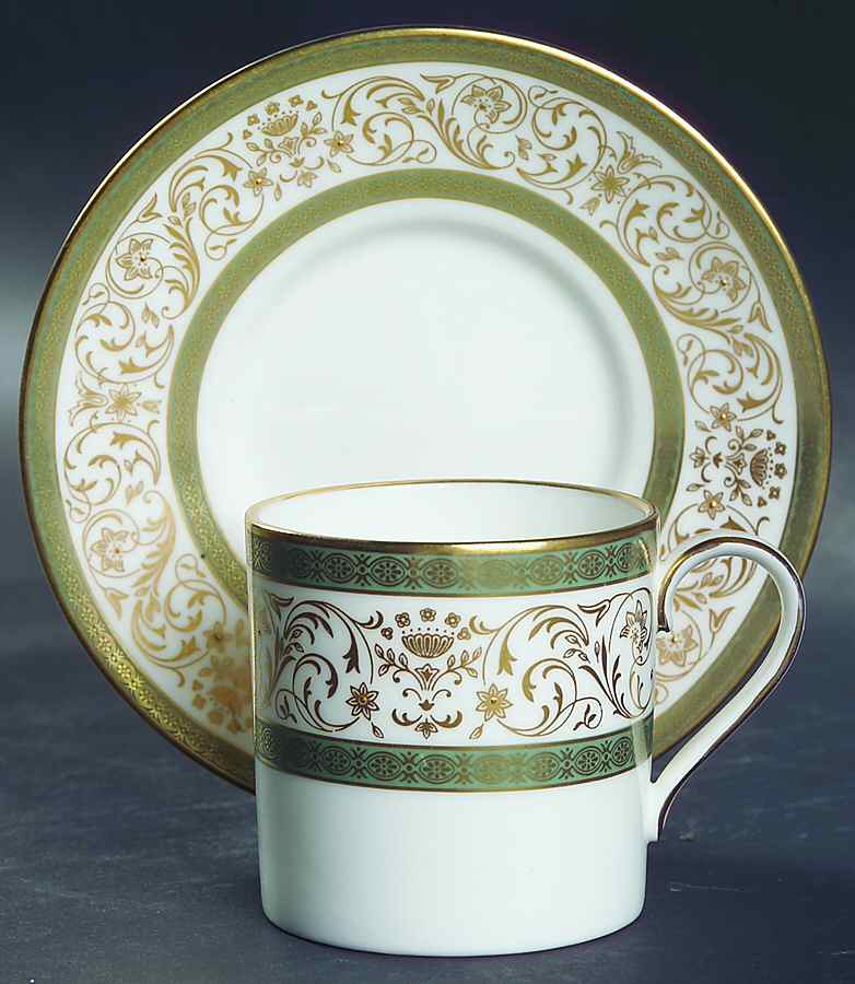 Aragon Flat Demitasse Cup & Saucer Set by Minton-1
