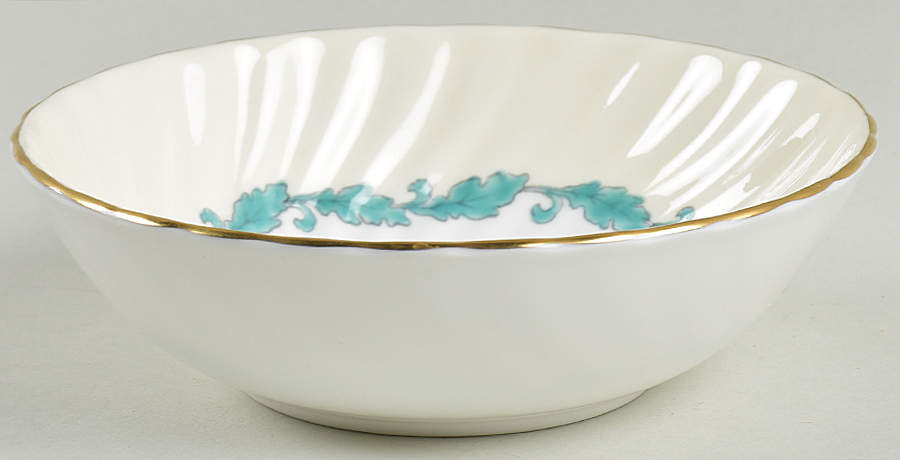 Ardmore Ivory and Turquoise Fruit/Dessert (Sauce) Bowl by Minton-1