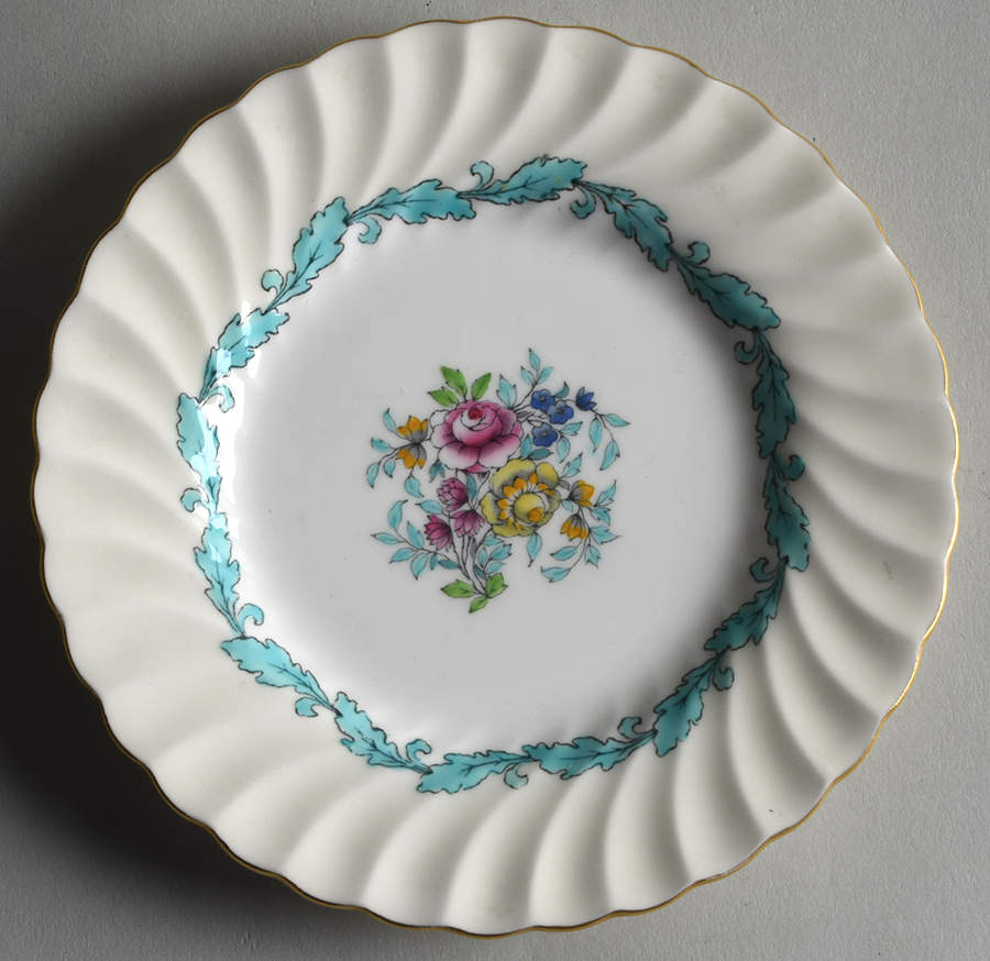 Ardmore Ivory and Turquoise Bread & Butter Plate by Minton-1
