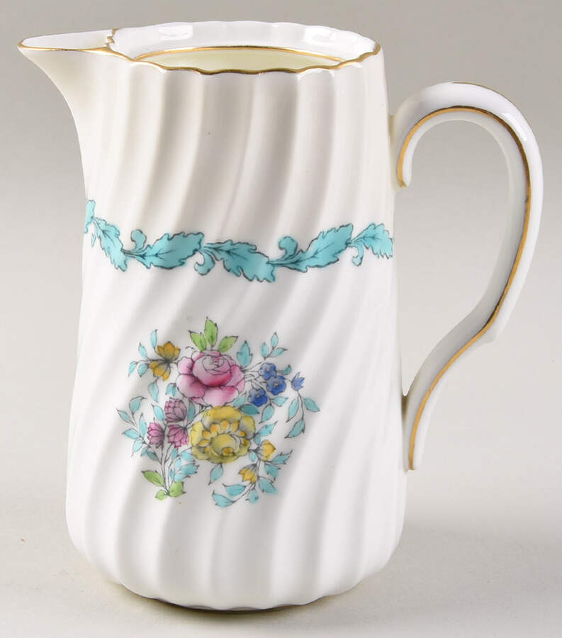 Ardmore Ivory and Turquoise Creamer No Lid by Minton-1