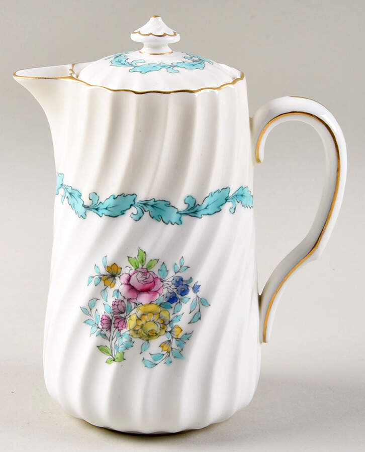 Ardmore Ivory and Turquoise Creamer & Lid by Minton-1