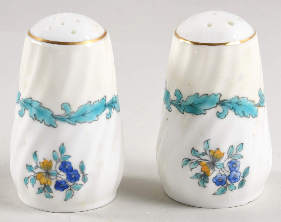 Ardmore Ivory and Turquoise Salt & Pepper Set by Minton-1