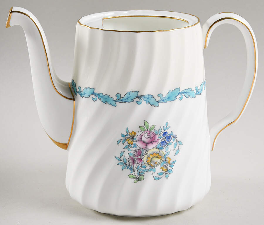 Ardmore Ivory and Turquoise Coffee Pot No Lid by Minton-1