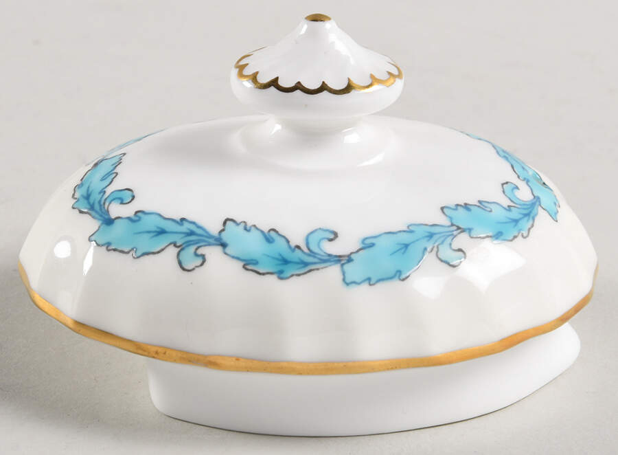 Ardmore Ivory and Turquoise Lid for Coffee Pot by Minton-1