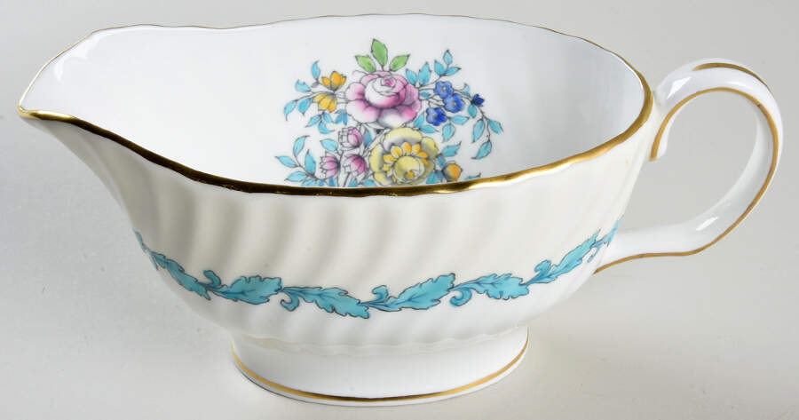 Ardmore Ivory and Turquoise Gravy Boat by Minton-1