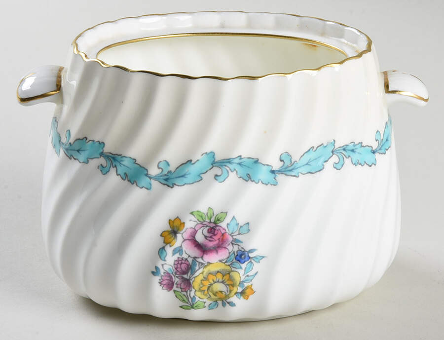 Ardmore Ivory and Turquoise Sugar Bowl No Lid by Minton-1