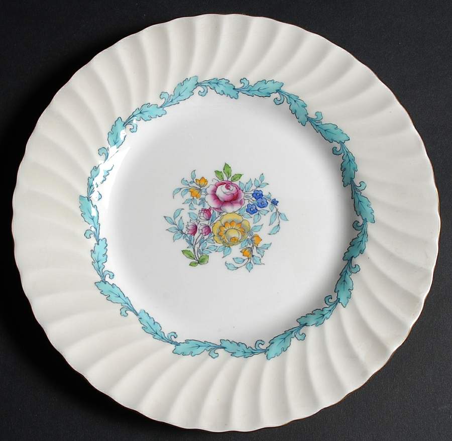 Ardmore Ivory and Turquoise Luncheon Plate by Minton-1