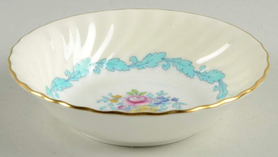 Ardmore Ivory and Turquoise Fruit/Dessert (Sauce) Bowl by Minton-1