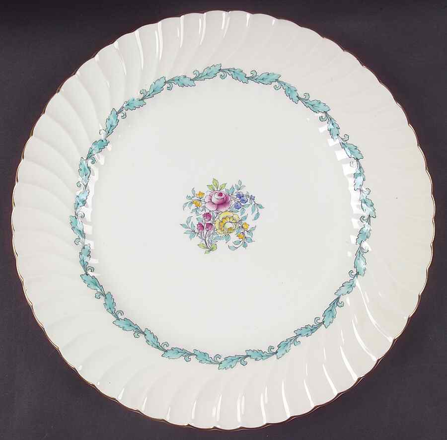 Ardmore Ivory and Turquoise 13" Chop Plate (Round Platter) by Minton-1