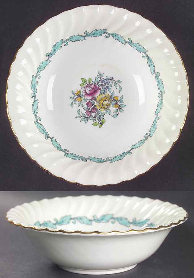 Ardmore Ivory and Turquoise Coupe Cereal Bowl by Minton-1