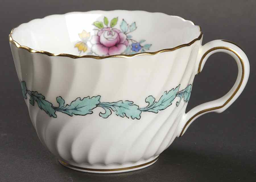Ardmore Ivory and Turquoise Flat Demitasse Cup by Minton-1