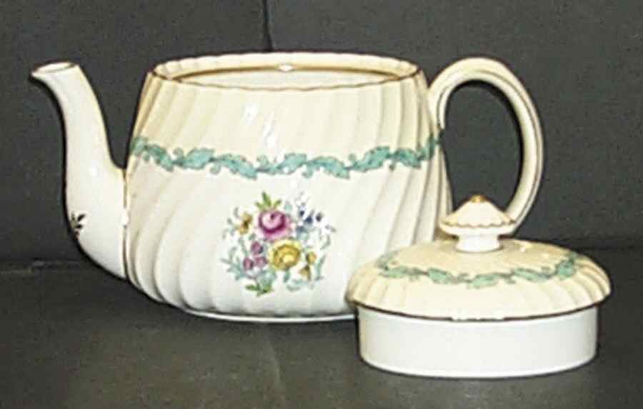 Ardmore Ivory and Turquoise Teapot & Lid by Minton-1