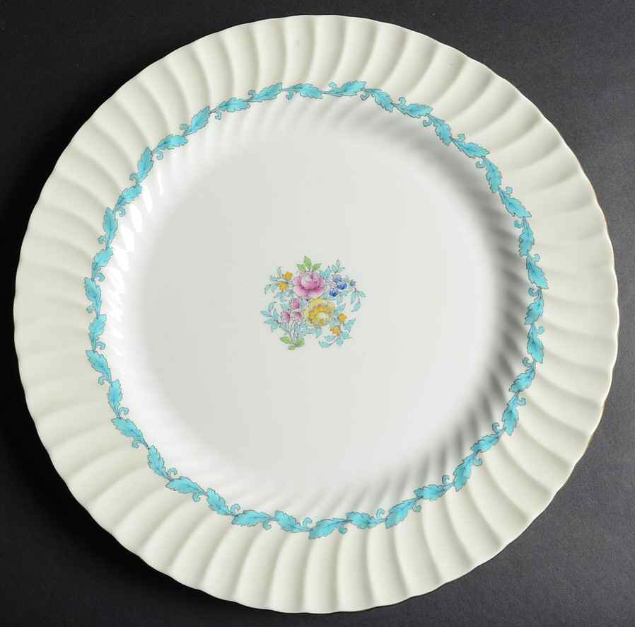Ardmore Ivory and Turquoise 15" Chop Plate (Round Platter) by Minton-1