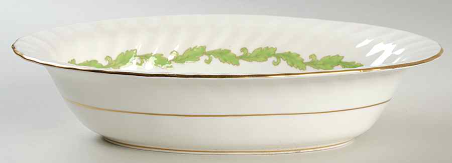 Ardmore (Green Leaf) 10" Oval Vegetable Bowl by Minton-1