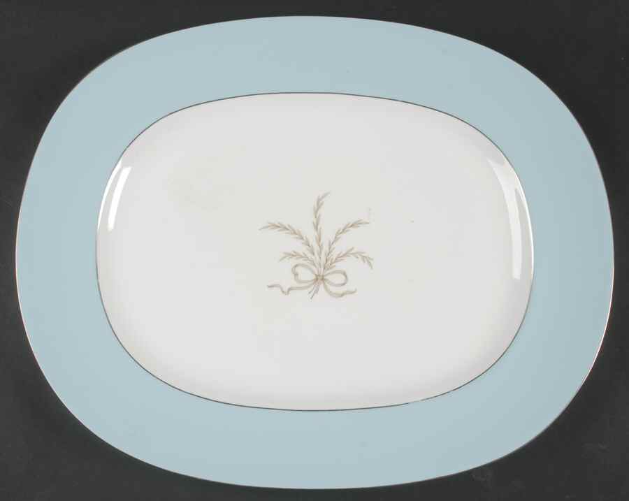 Ardsley Turquoise 16" Oval Serving Platter by Minton-1