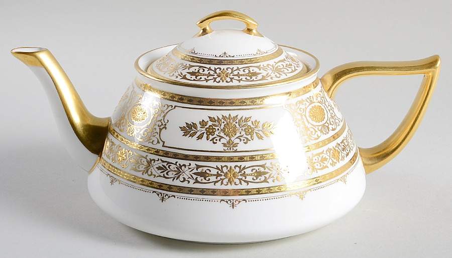 Argyle Ivory Teapot & Lid by Minton-1