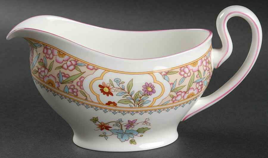 Asian Flowers Gravy Boat by Minton-1