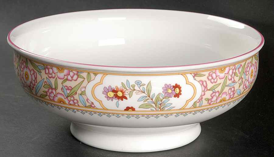 Asian Flowers 10" Large Salad Serving Bowl by Minton-1