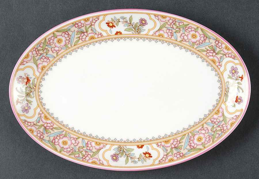 Asian Flowers Pickle Dish by Minton-1