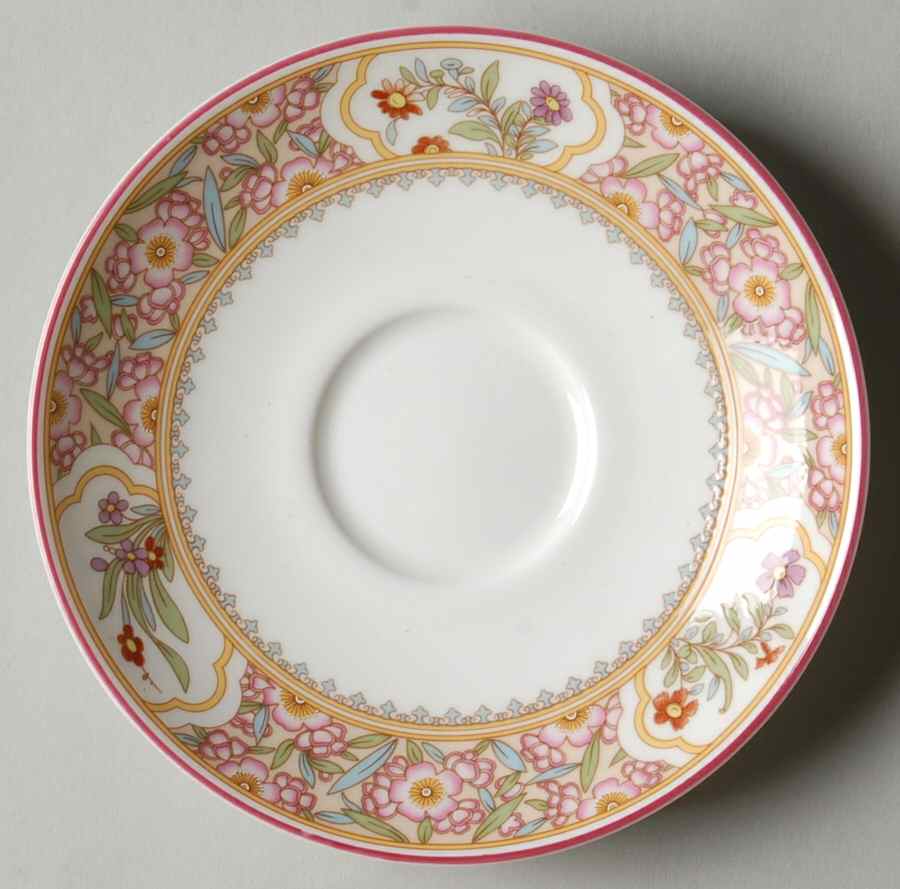Asian Flowers Saucer by Minton-1