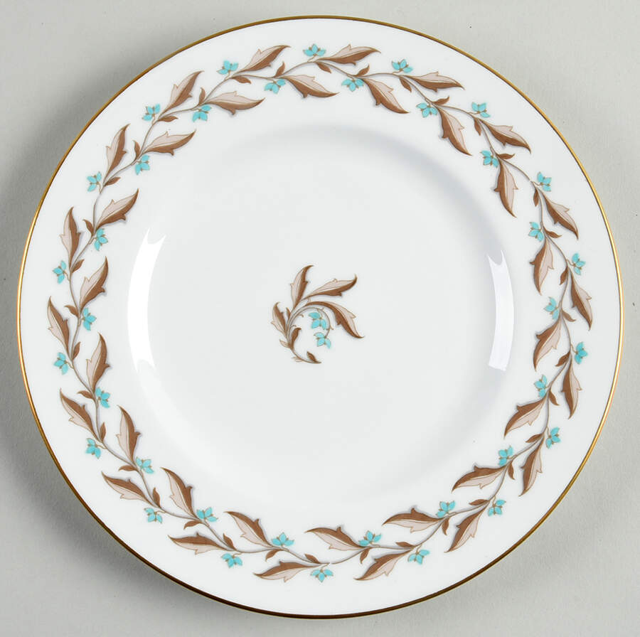 Ashton (Gold Trim) Salad Plate by Minton-1