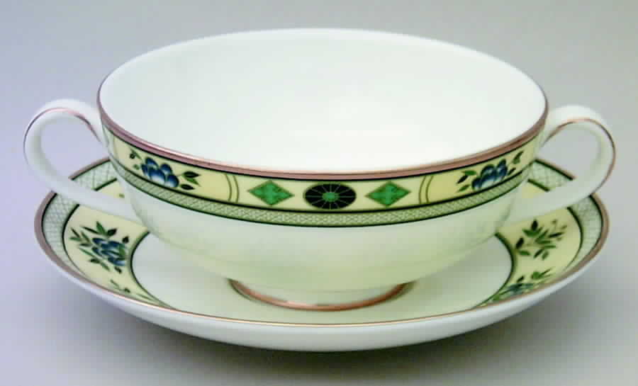Ashworth Footed Cream Soup Bowl & Saucer Set by Minton-1
