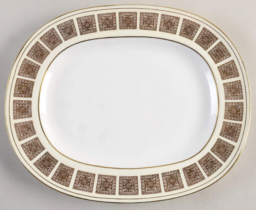 Athena Ivory 12" Oval Serving Platter by Minton-1