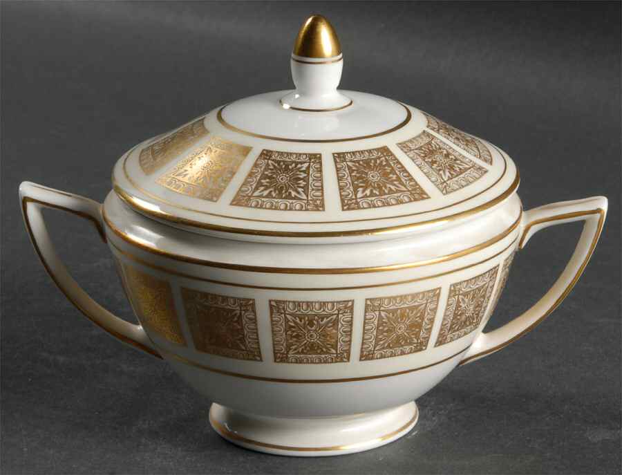 Athena Ivory Sugar Bowl & Lid by Minton-1