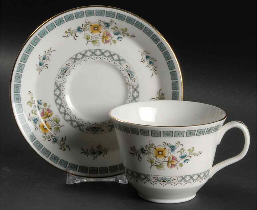 Avignon Flat Cup & Saucer Set by Minton-1