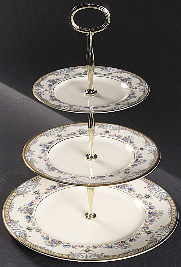 Avonlea 13 7/8"-14 1/4" 3-Tiered Serving Tray(DP,SP,BB) HC by Minton-1