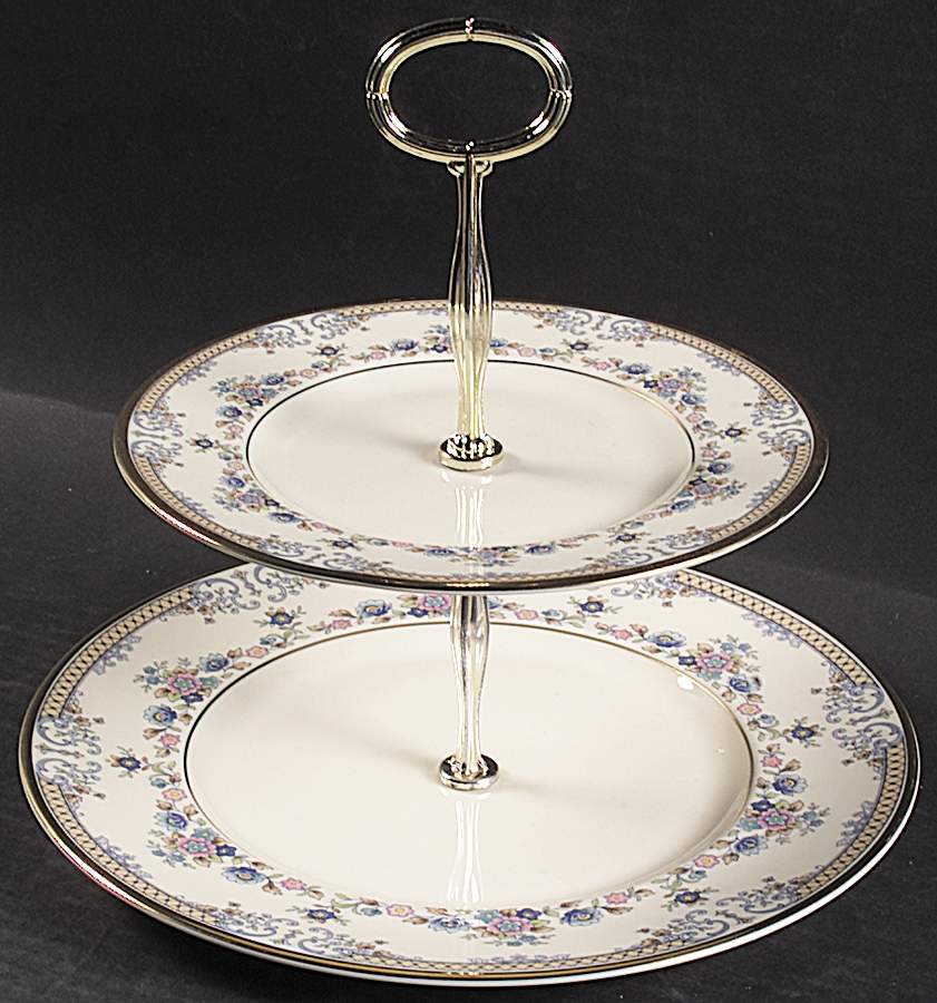 Avonlea 6 5/8"-10"  2 Tiered Serving Tray (Dp, Sp) HC by Minton-1