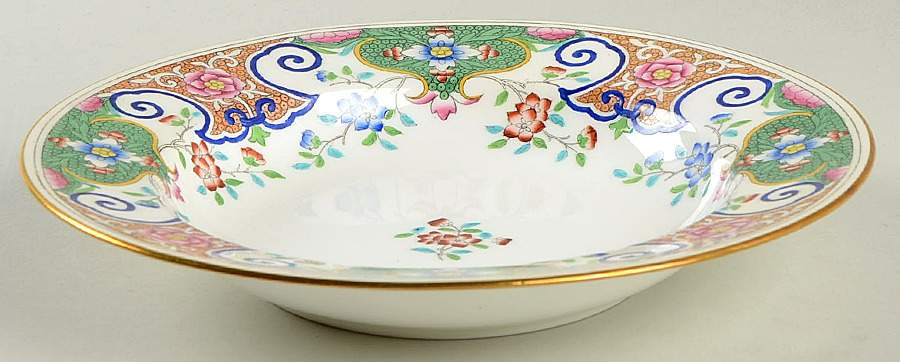 B157 (Gold Trim) Rim Soup Bowl by Minton-1