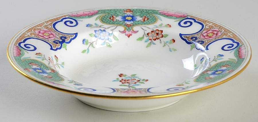 B157 (Gold Trim) Rim Fruit/Dessert (Sauce) Bowl by Minton-1