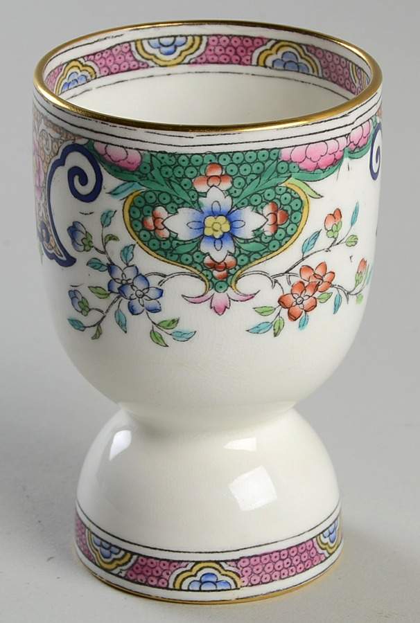 B157 (Gold Trim) Double Egg Cup by Minton-1