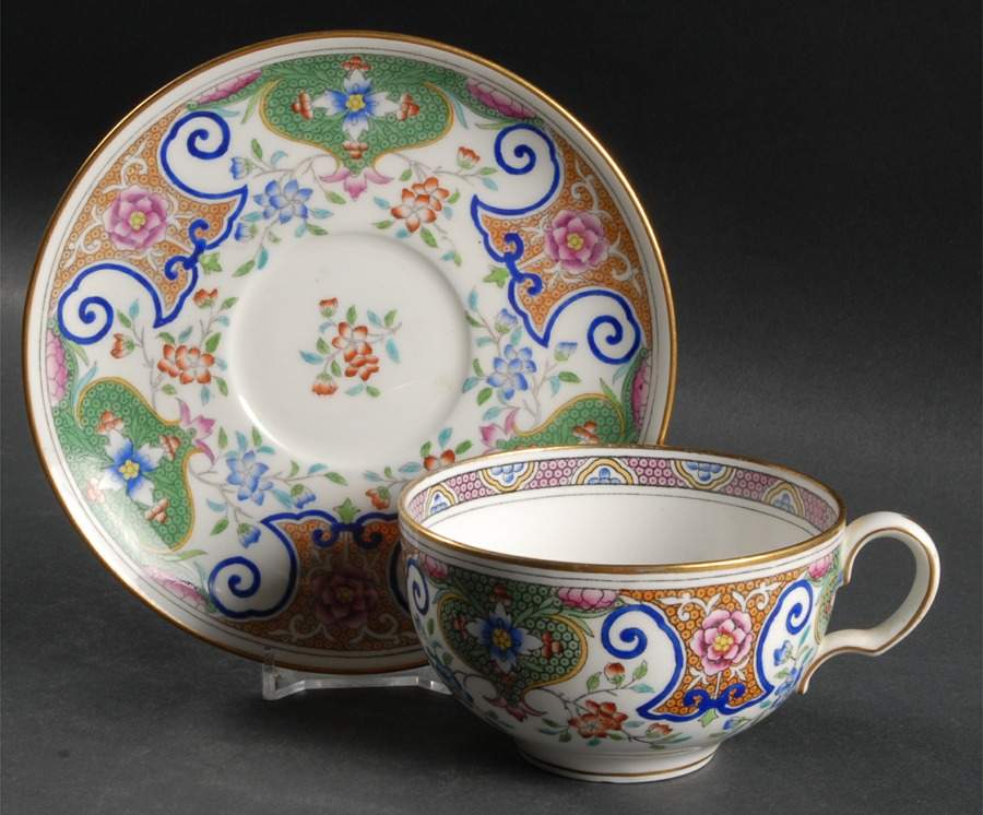 B157 (Gold Trim) Oversized Cup & Saucer Set by Minton-1