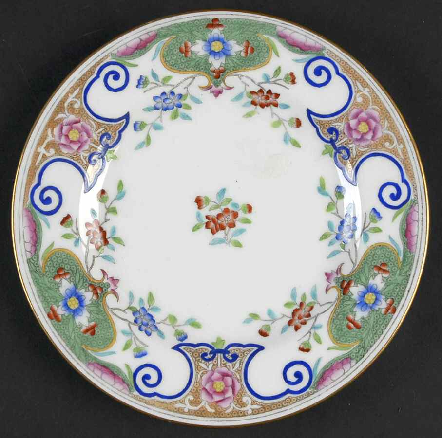 B157 (Gold Trim) Bread & Butter Plate by Minton-1