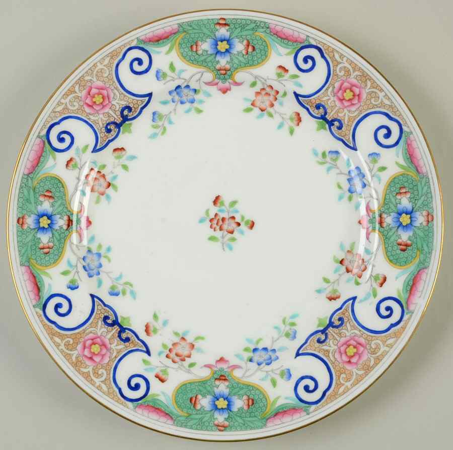 B157 (Gold Trim) Luncheon Plate by Minton-1