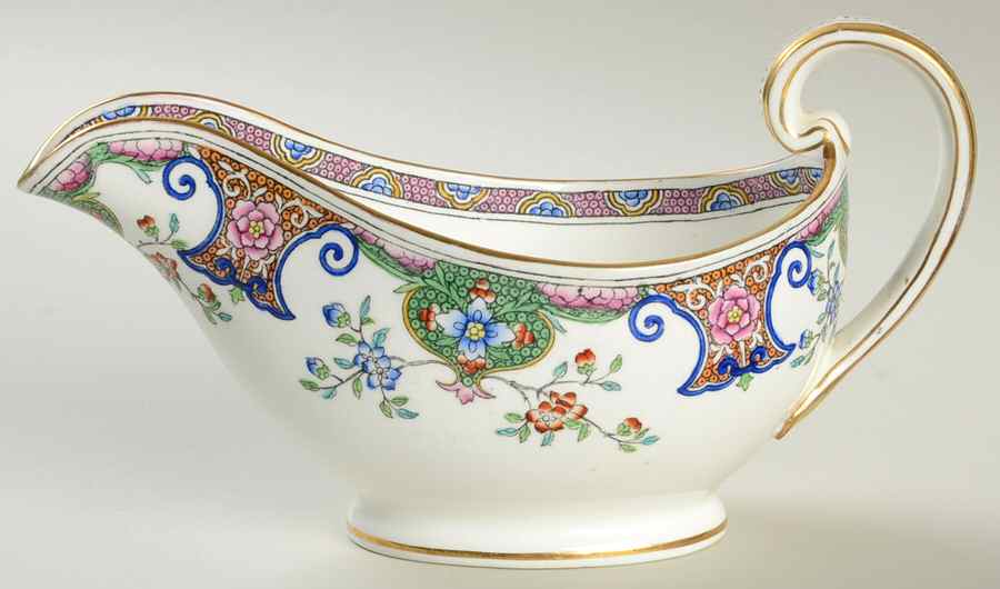 B157 (Gold Trim) Gravy Boat by Minton-1